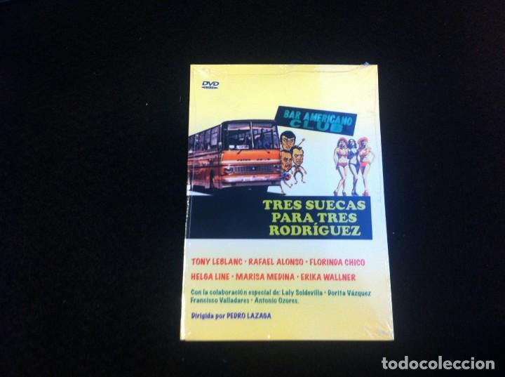 Cinema: PEL&Iacute;CULA DVD. FUNDA DE CART&Oacute;N. TRES SUECAS PARA TRES RODR&Iacute;GUEZ.(PRECINTADO)