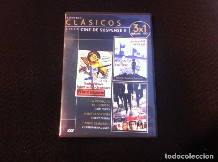 Cine: PEL&Iacute;CULA DVD. CINE DE SUSPENSE II. LA MUCHACHA DEL SENDERO - MAM&Aacute; SANGRIENTA - TESTIGO SILENCIOSO