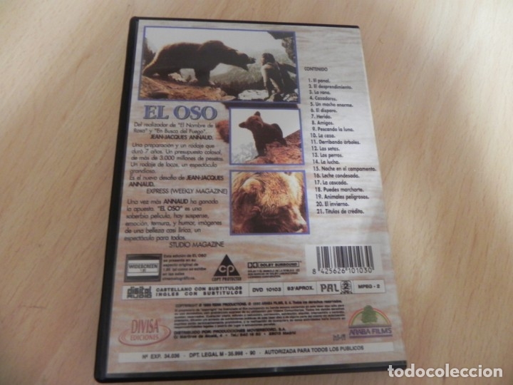 Cine: DVD.- EL OSO - Foto 2