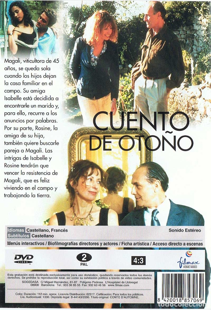 Cine: Cuento de Oto&ntilde;o. DVD. Filmax - Foto 2
