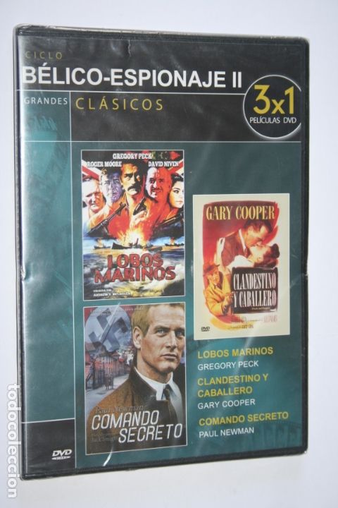 Cinema: LOTE 3 FILMS / PELICULAS *** DVD CINE B&Eacute;LICO / ESPIONAJE (PRECINTADO) *** ESTUCHE PLANO