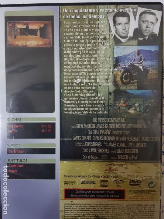 Cine: LA GRAN EVASION (DVD) - Foto 2