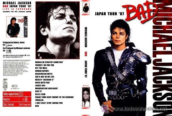 Cine: DVD MICHAEL JACKSON LIVE TOUR BAD JAPON