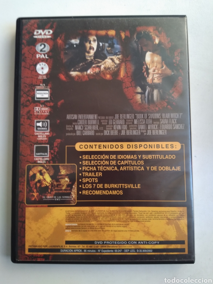 Cine: DVD EL LIBRO DE LAS SOMBRAS BW 2 - Foto 3