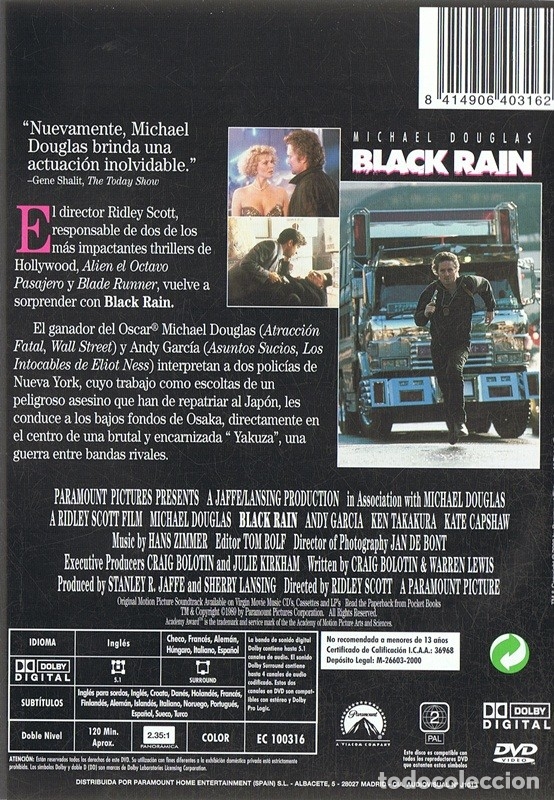 Cine: BLACK RAIN MICHAEL DOUGLAS - Foto 2