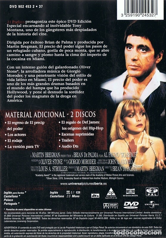 Cine: EL PRECIO DEL PODER EDICI&Oacute;N ESPECIAL 2 DISCOS AL PACINO - Foto 2