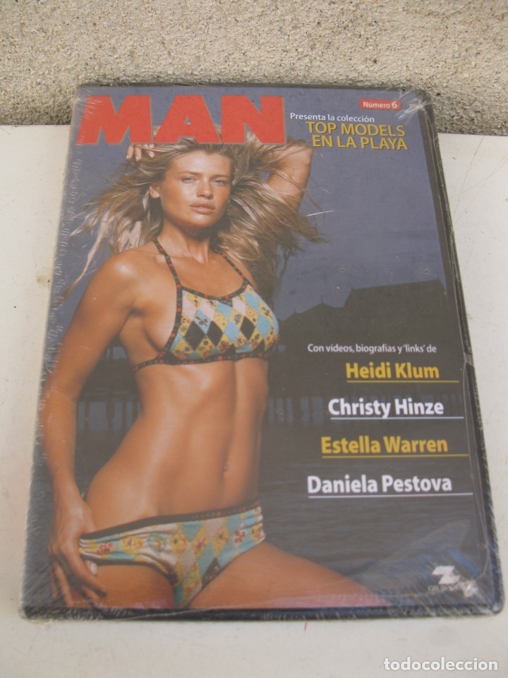 Cine: DVD - MAN - TOP MODELS EN LA PLAYA N&ordm; 6 - SPORTS ILLUSTRATED - HEIDI KLUM - CHRISTY HINZE.
