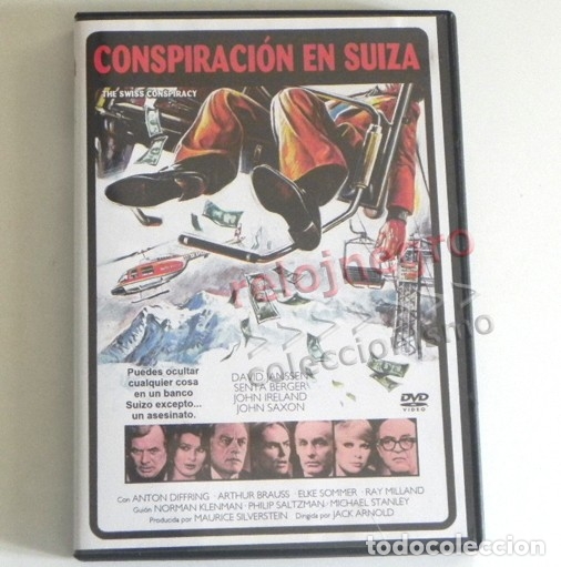 Cine: CONSPIRACI&Oacute;N EN SUIZA DVD SUSPENSE ACCI&Oacute;N DAVID JANSSEN BERGER JOHN SAXON DECTECTIVE CRIMEN CHANTAJE