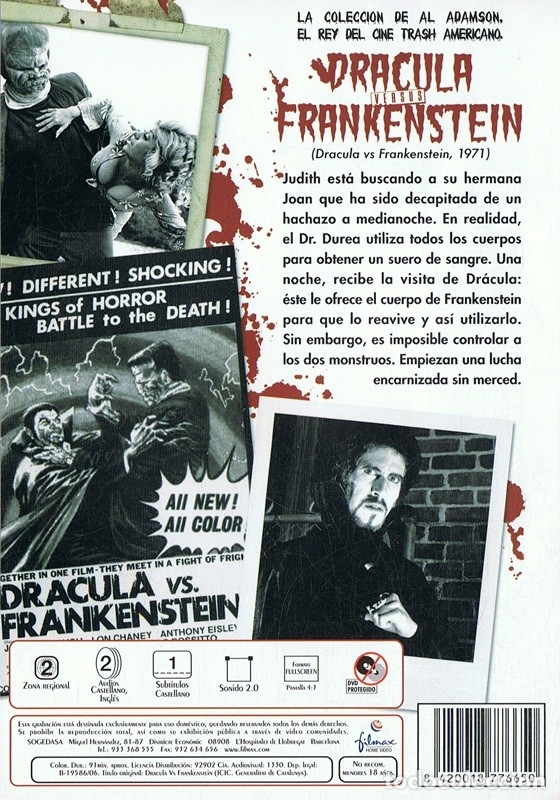 Cine: DRACULA VERSUS FRANKENSTEIN - Foto 2