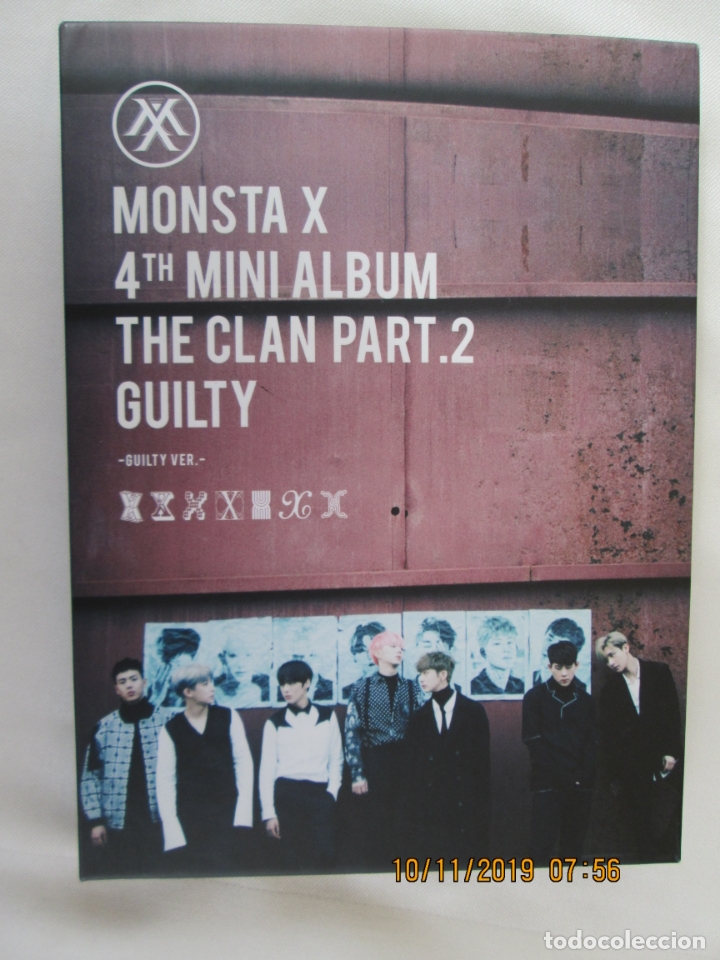 Cine: MONSTA X 4TH MINI ALBUM THE CLAN PART. 2 GUILTY - CD + LIBRO.
