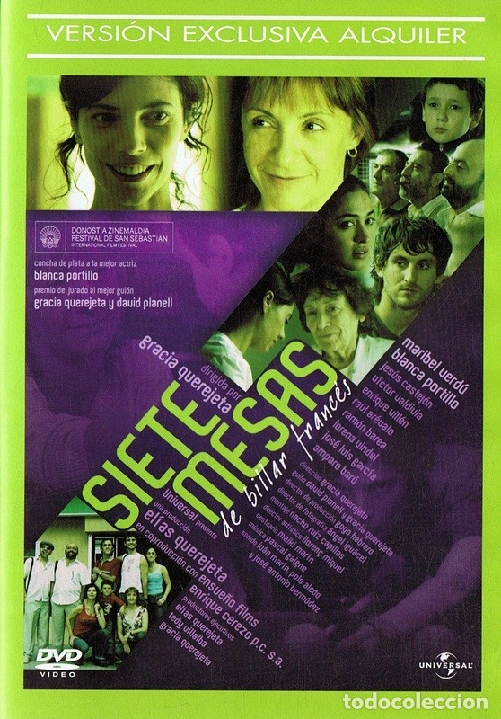 Cine: SIETE MESAS DE BILLAR FRANC&Eacute;S  MARIBEL VERD&Uacute;