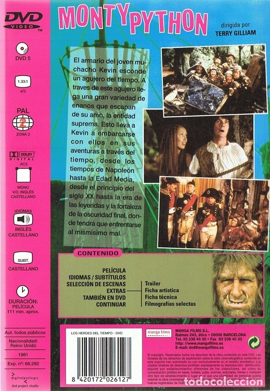 Cine: LOS H&Eacute;ROES DEL TIEMPO MONTY PYTHON  SEAN CONNERY - Foto 2