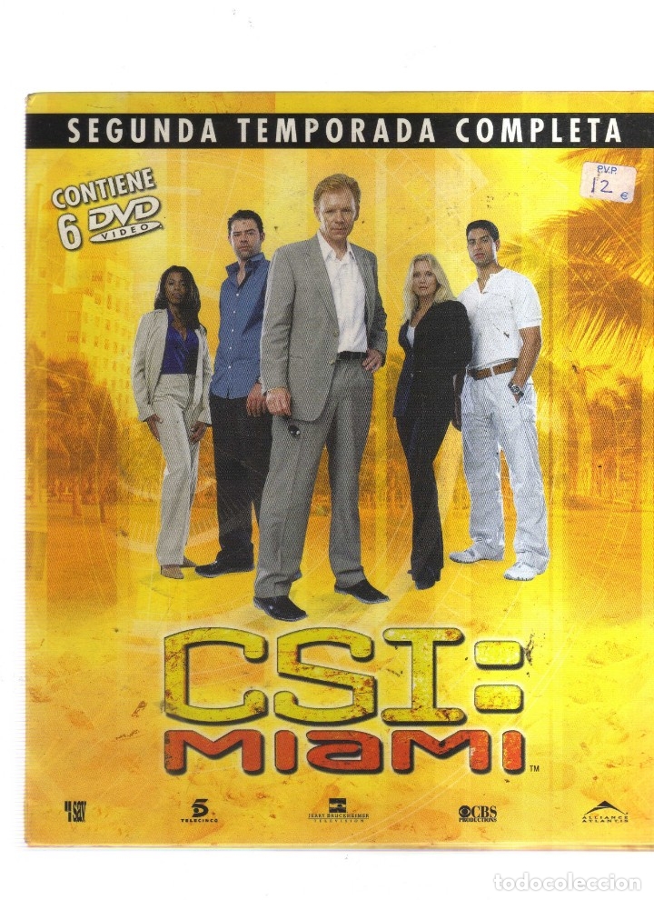 Cine: CSI-MIAMI SEGUNDA TEMPORADA CONTIENE 6 DVD VIDEO