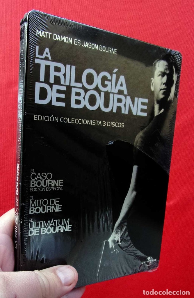 Cine: LA TRILOG&Iacute;A DE BOURNE. CAJA MET&Aacute;LICA. EDICI&Oacute;N COLECCIONISTA 3 DVDs. NUEVO. PRECINTADO. SIN ABRIR.