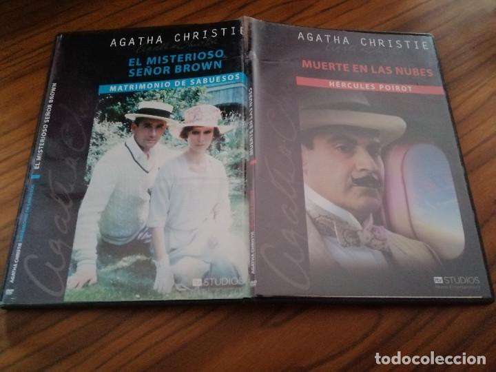 Cinema: MUERTE EN LAS NUBES. EL MISTERIOSO SE&Ntilde;OR BROWN. 2 DVD EN UNA CAJA. AGATHA CRISTIE. BUEN ESTADO