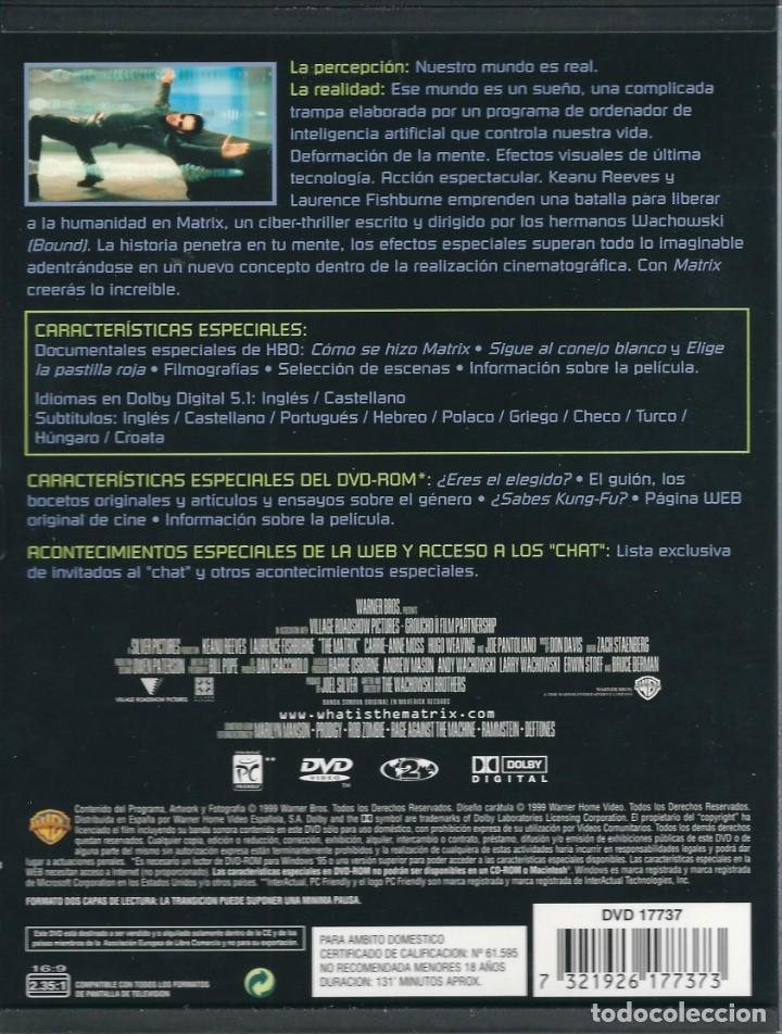 Cine: DVD. MATRIX. KEANU REEVES - Foto 2