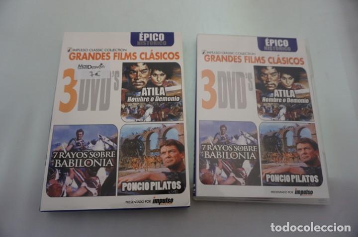 Cine: (2-B7) - 3 X DVD / ATILA HOMBRE O DEMONIO, 7 RAYOS SOBRE BABILONIO, PONCIO PILATOS