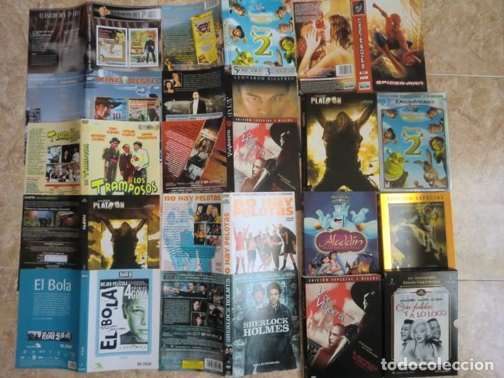 Cine: Lote 12 car&aacute;tulas de pel&iacute;culas DVD y 6 estuches exteriores cart&oacute;n. Mirar relaci&oacute;n. Muy buen estado