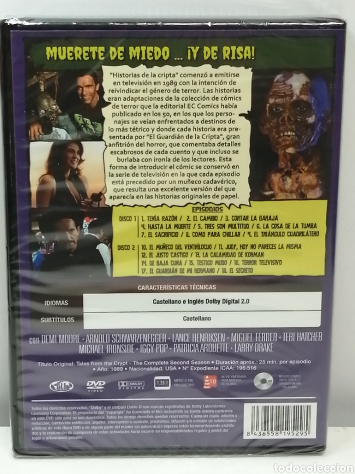Cine: HISTORIAS DE LA CRIPTA, 18 EPISODIOS 2DVD - PRECINTADA- - Foto 2