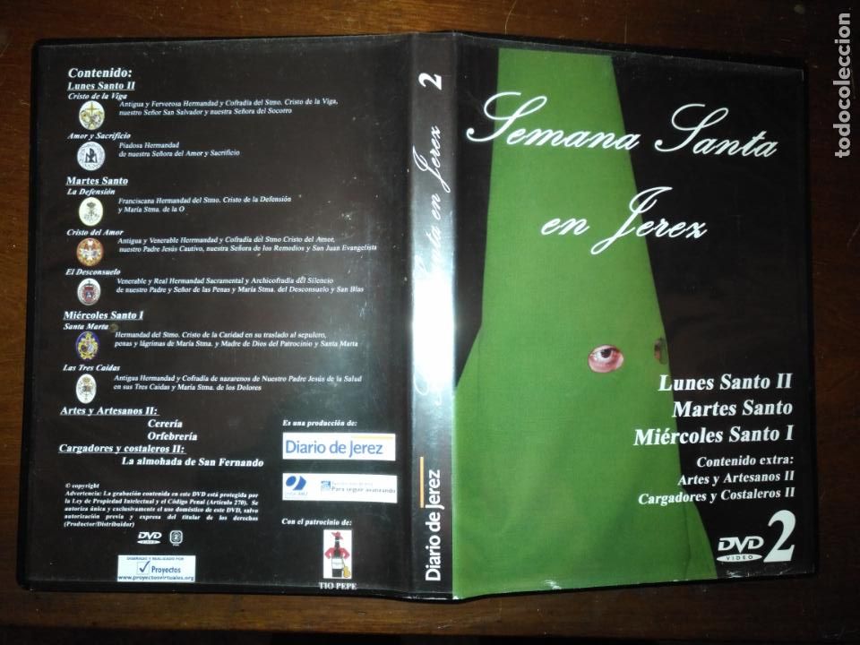 Cinema: DVD SEMANA SANTA JEREZ  LUNES SANTO II MARTES SANTOS MIERCOLES I ARTES Y ARTESANOS CARGADORES COSTAL