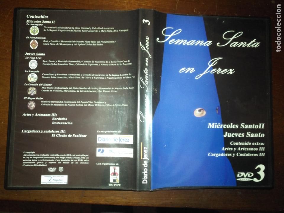 Cinema: DVD SEMANA SANTA JEREZ MIERCOLES SANTO II JUEVES SANTO ARTES Y ARTESANOS CARGADORES Y COSTALEROS III