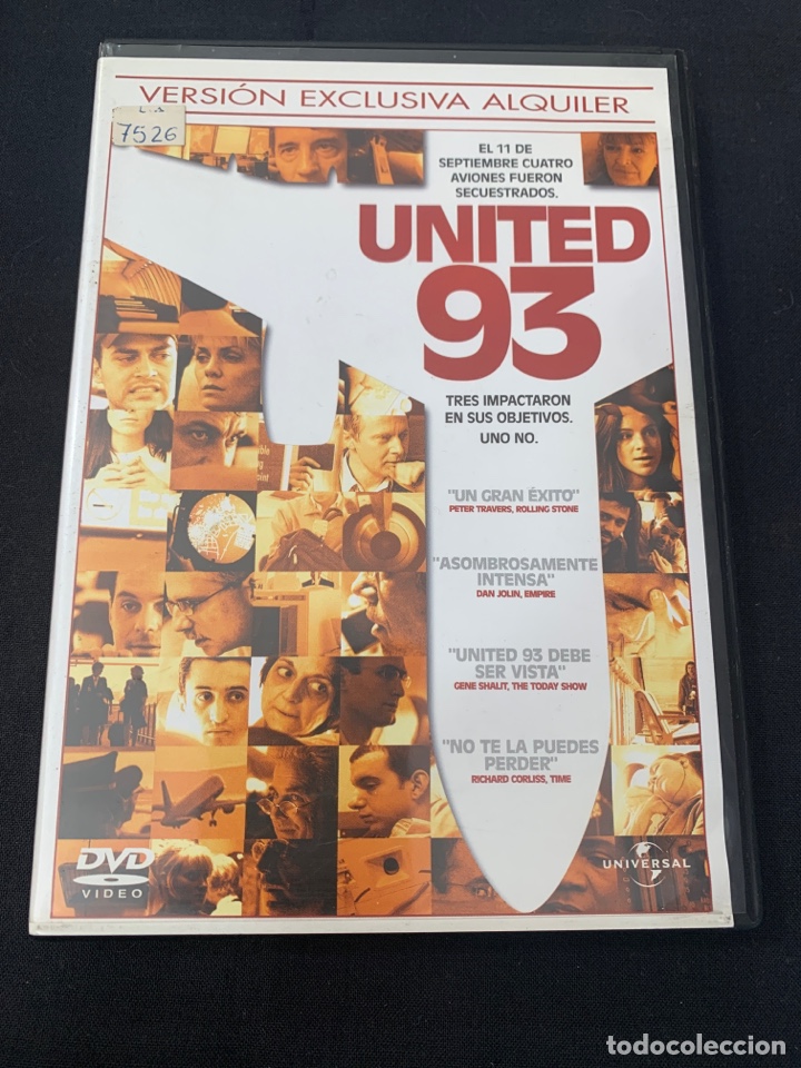 Cine: (V48) UNITED 93 ( dvd procedente v&iacute;deoclub )