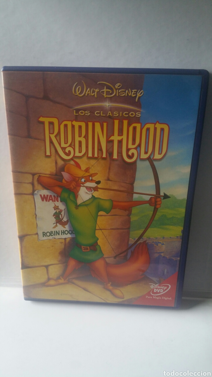 Cine: Robin Hood, los cl&aacute;sicos. Walt Disney, dvd.