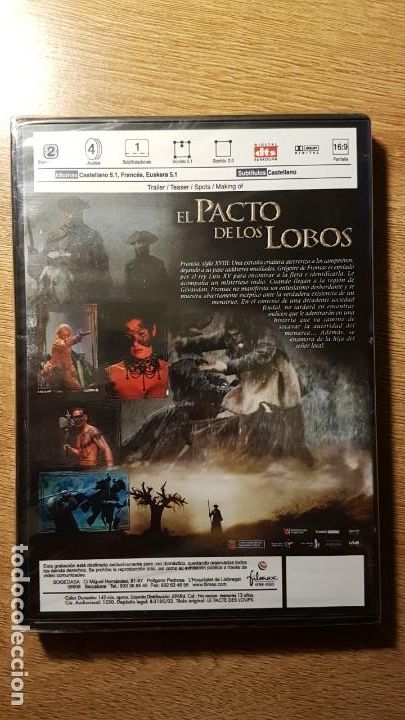 Cine: DVD EL PACTO DE LOS LOBOS - Foto 2