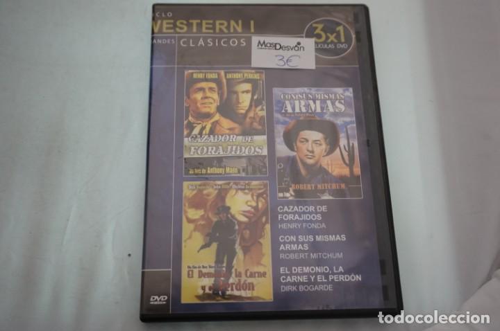 Kino: (10-B4) - 1 X DVD / 3 PELICULAS: CAZADOR DE FORAJIDOS, CON SUS MISMAS ARMAS, EL DEMONIO, LA CARNE Y