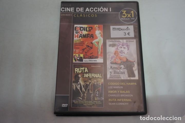 Cin&eacute;ma: (8-B3) - 1 X DVD / 3 PELICULAS: CODIGO DEL HAMPA + AMOR Y BALAS + RUTA INFERNAL