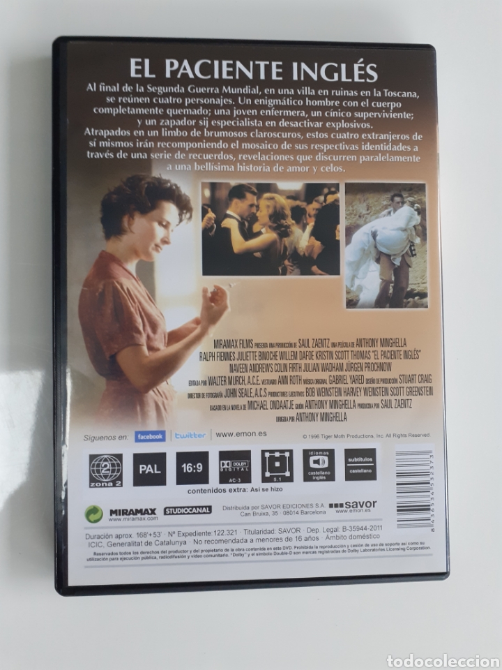 Cine: DVD EL PACIENTE INGL&Eacute;S. - Foto 2