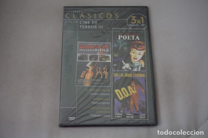 Cinema: (5-B6) /DVD - PRECINTADA -3 PELIS: EL ASESINO POETA, HERMANAS, CON LAS HORAS CONTADAS