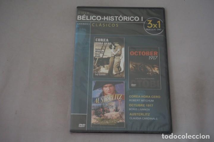 Cinema: (5-B6) /DVD - PRECINTADA -3 PELIS: COREA HORA CERO, OCTUBRE 1917, AUSTERLITZ