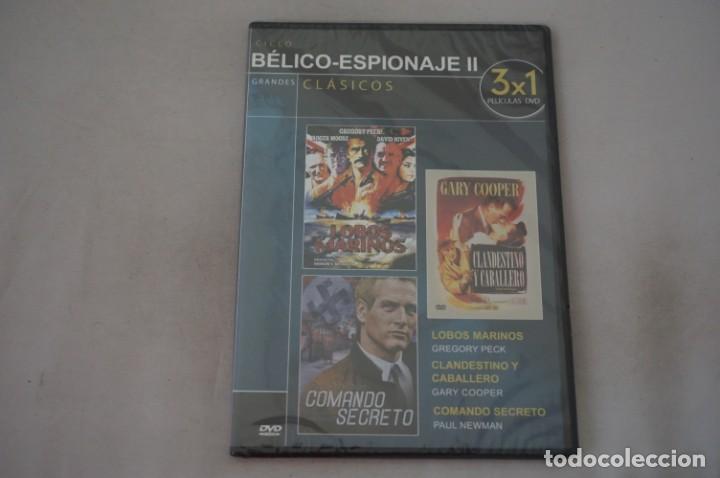 Cinema: (5-B6) /DVD - PRECINTADA -3 PELIS: LOBOS MARINOS, CLANDESTINO Y CABALLERO, COMANDO SECRETO