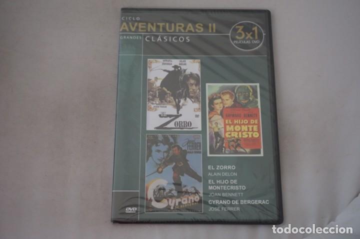 Cin&eacute;ma: (5-B6) /DVD - PRECINTADA -3 PELIS: EL ZORRO, EL HIJO DE MONTECRISTO, CYRANO DE BERGERAC