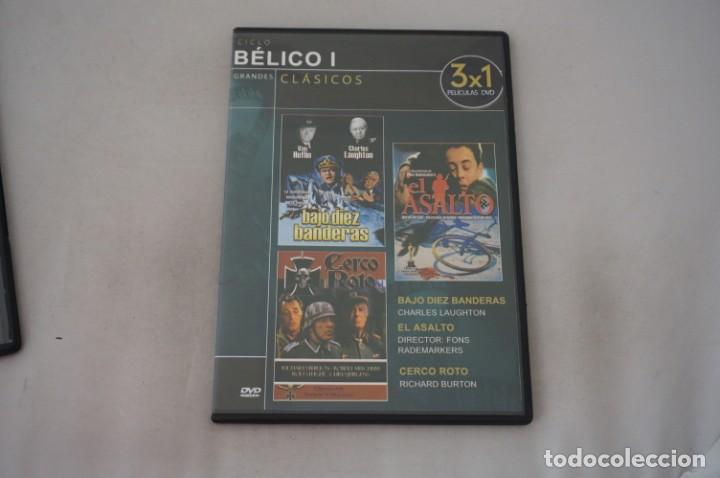 Cinema: (5-B6) /DVD - 3 PELICULAS: BAJO DIEZ BANDERAS, EL ASALTO, CERCO ROTO