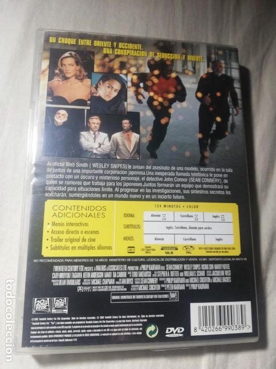 Cine: Sol naciente. DvD - Foto 2