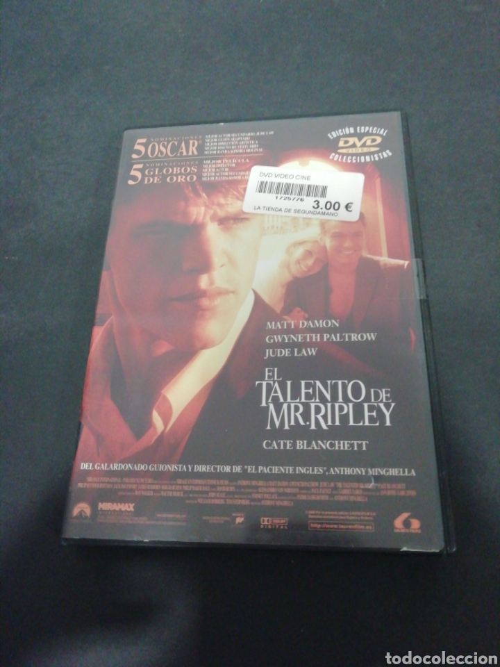 Cin&eacute;ma: S392 el talento de mr.ripley -DVD SEGUNDA MANO