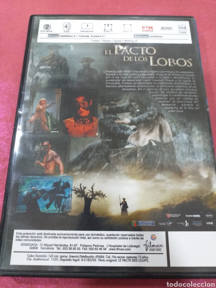Cine: DVD El Pacto de los Lobos - Foto 2