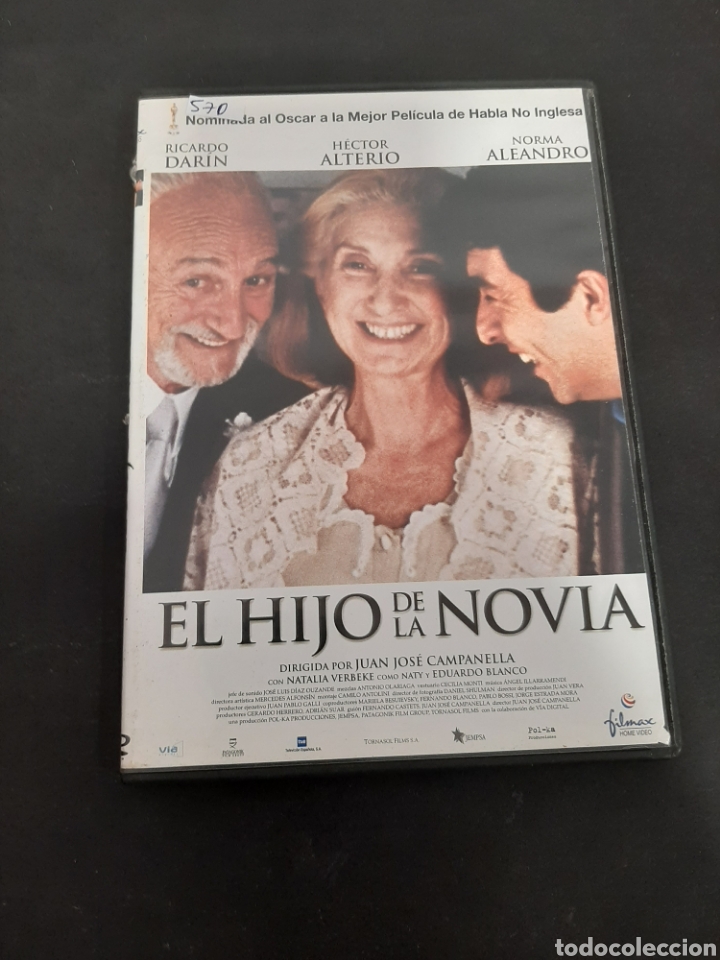 Cin&eacute;ma: DVR. 570 El hijo de la novia ?DVD METIDO EN SLIM CON SLICOVER RECOR