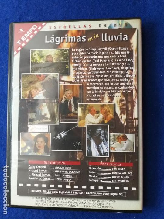 dvd. lagrimas en la lluvia. sharon stone. tiemp Comprar Películas en