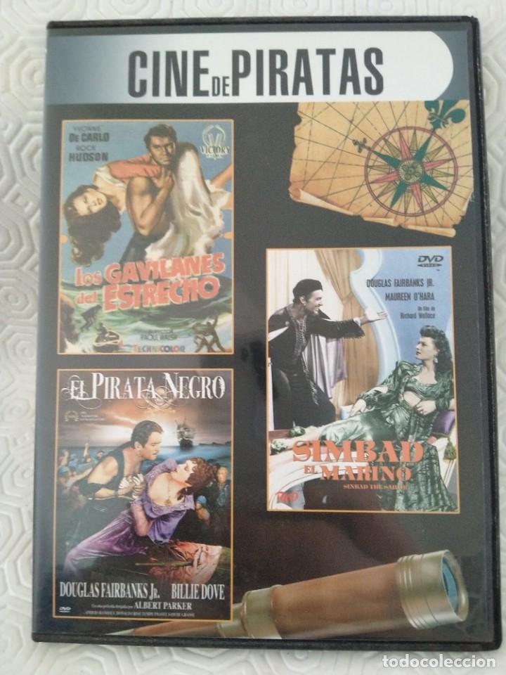 Cin&eacute;ma: CINE DE PIRATAS. DVD CON 3 PELICULAS: LOS GAVILANES DEL ESTRECHO - EL PIRATA NEGRO - SIMBAD EL MARIN