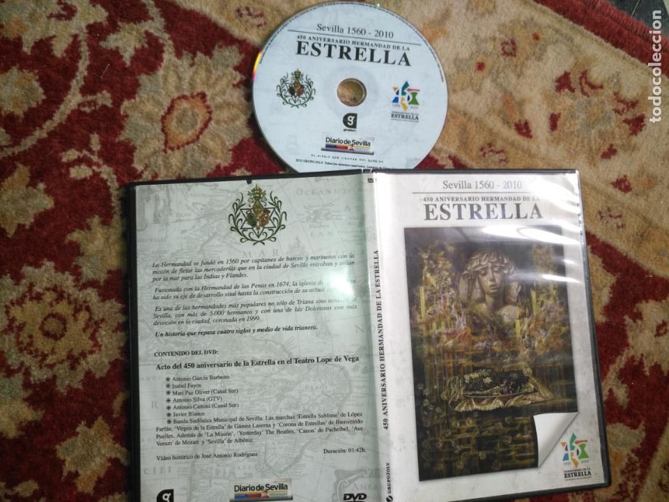 Cinema: dvd semana santa - sevilla 1560 - 2010 450 aniversario hermandad virgen de la estrella