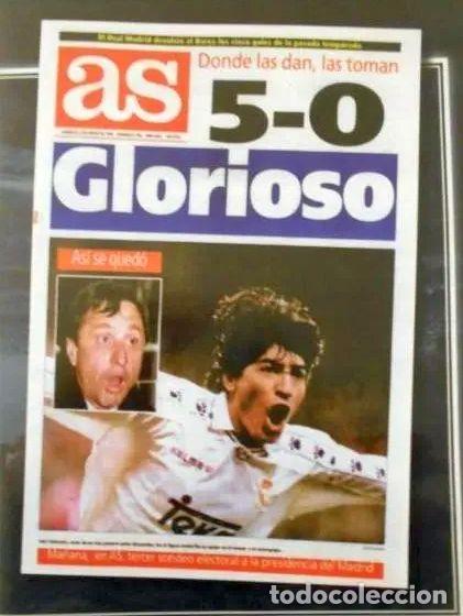 Kino: CLASICOS DE LEYENDA. 7 DE ENERO DE 1995. REAL MADRID 5 - BARCELONA 0. FUTBOL. DVD DEL PARTIDO
