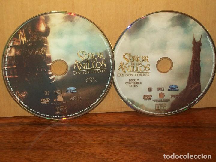 Cine: EL SE&Ntilde;OR DE LOS ANILLOS -LAS DOS TORRES - SOLO DOBLE DVD SIN CARATULAS,NI CAJA