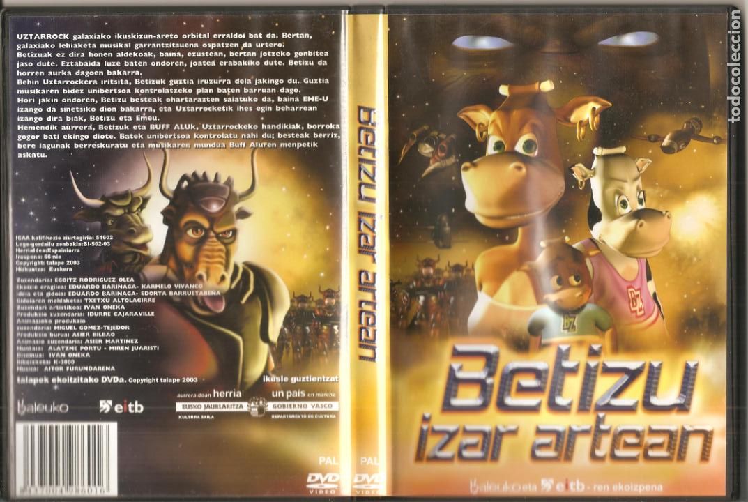 Cine: DVD, BETIZU IZAR ARTEAN, BELEUCO 2003, EN EUSKERA, RARO