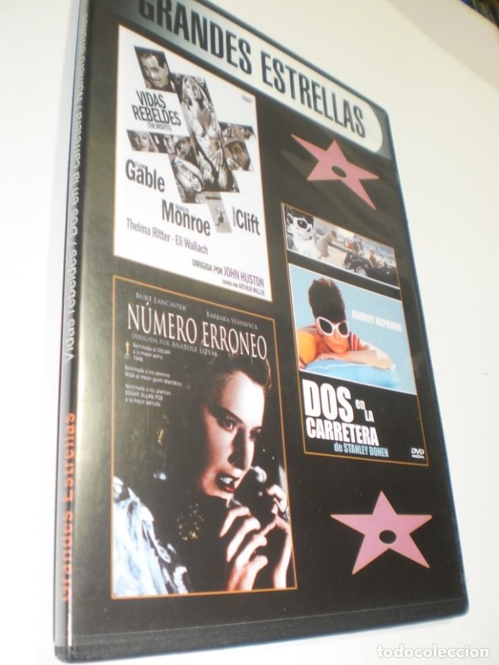 Cine: dvd 3 pelis vidas rebeldes. dos en la carretera. n&uacute;mero err&oacute;neo. caja fina (buen estado)