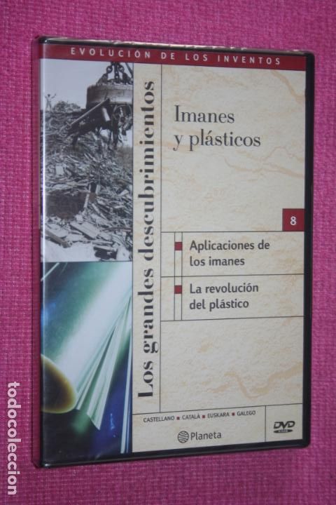 Kino: IMANES Y PL&Aacute;STICOS (n&ordm; 8) * DVD Colecci&oacute;n EVOLUCION DE LOS INVENTOS (PLANETA) * PRECINTADO