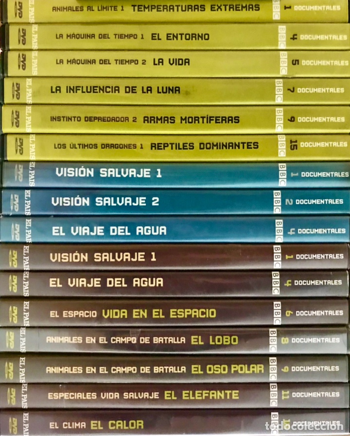 Cin&eacute;ma: LOTE 17 DVD DOCUMENTALES BBC EL PAIS - ANIMALES, VIDA, LUNA, AGUA, ESPACIO, LA MAQUINA DEL TIEMPO