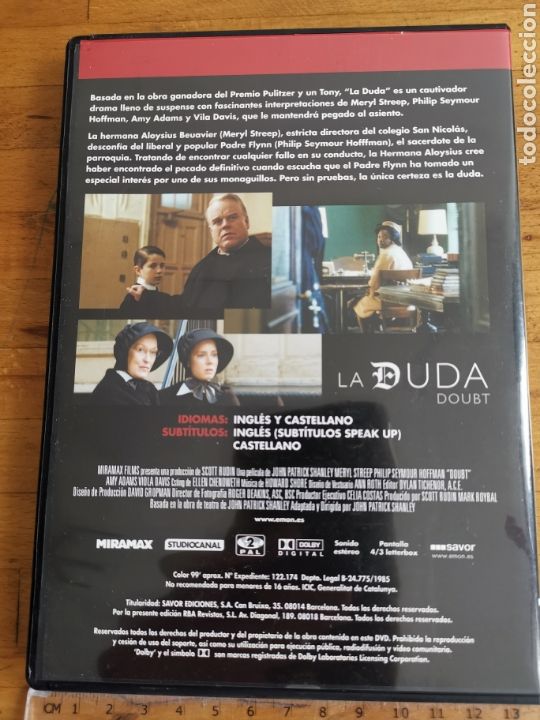Cine: DVD de la Pel&iacute;cula La Duda de 1985 - Foto 3